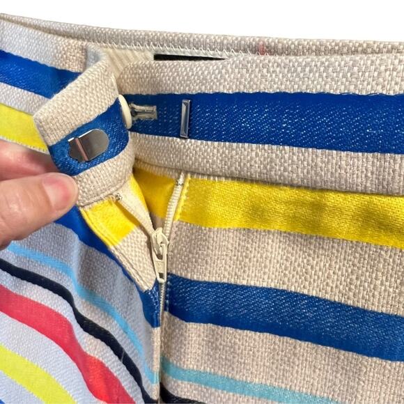 J. Crew Women's Jacquard Basketweave Colorful Striped Shorts Size 6 NWT - Picture 10 of 16